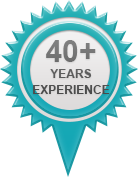 40 years experience banner